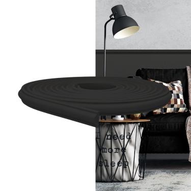 Imagem de Rodameio Boiserie Eva Autocolante 2,3cm Preto 10 Metros Meurodapé