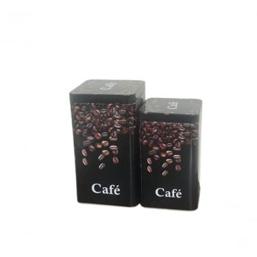 Imagem de Conjunto Com 02 Latas De Metal 8247 - Y888 Café