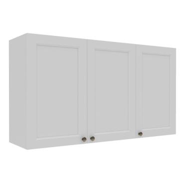 Imagem de Armário Aéreo 120cm Com 3 Portas 2323 Provençal Branco