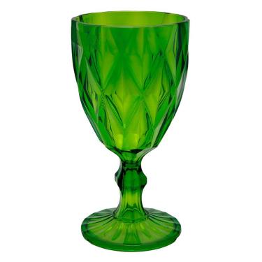 Imagem de Taça De Acrílico Verde Diamond Diamante Festa Piscina Plástico 330ml Lyor