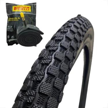 Imagem de Pneu Bike Bicicleta Mtb Shiver Aro 26 x 2.125 Tipo Scorpion Balão Cravo + camara de ar 26 pirelli