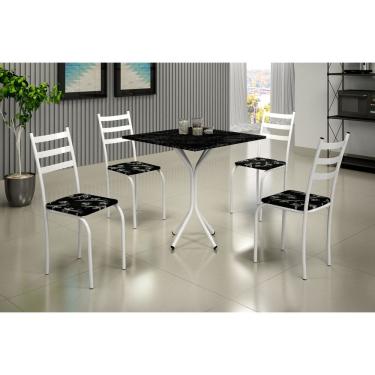 Imagem de Conjunto Mesa Com 4 Cadeiras Maraba 68x68cm Tampo MDP - Teixeira Móveis