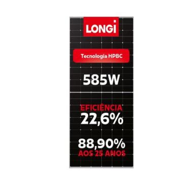 Imagem de painel Solar LONGI 585W MONO BC