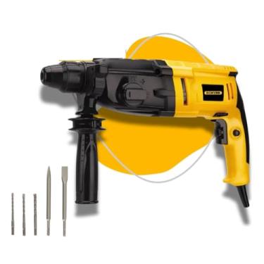 Imagem de Furadeira Martelete Perfurador Rotativo, Rompedor Profissional 1000W | 110V | 850rpm, Furadeira De Impacto SDS Plus (Engate Rápido), Ferramenta Resistente, Kit Completo + Maleta, Perfeita Para Obras.