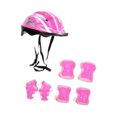Imagem de Dynwave Capacete de bicicleta infantil, capacete de patinação, resistente ao desgaste, alto desempenho, protetor de equipamento de bicicleta de equilíbrio, Rosa