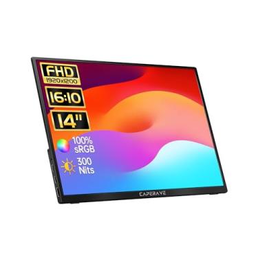 Imagem de CAPERAVE Monitor Portátil - 14,0" Usb C Hdmi Para Viagem Laptop, Fhd 100% Srgb, Suporte E Alto-Falantes Integrados, Segunda Tela Macbook Externo Xbox Ps4/5 Switch