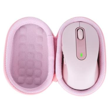 Imagem de Lebakort Estojo de armazenamento compatível com mouse Logitech Signature M650 / M550 (capa rosa)