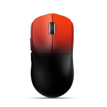 Imagem de Mouse para jogos sem fio EWEADN X23Pro, mouse para jogos 2,4G/BT5.0/USB-C Esports, mouse leve de 800 mAh, mouse sem fio de 12000 DPI com 6 botões programáveis, para laptop/PC/Mac, preto-vermelho