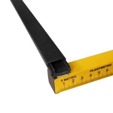 Imagem de Canaleta De PVC Reforçada Sem Divisória 20x10x2000mm Preta Com Fita Du