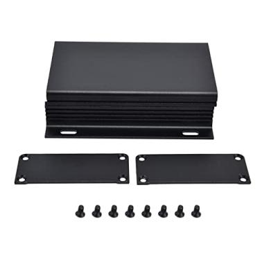 Imagem de Garosa Caixa de Junção de Liga de Alumínio Preto Foste Projeto de Caixa Elétrica, Gabinete de Divisão de Caixa, Parafuso Selado à Prova de água para Amplificador de Potência, Placa de