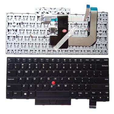 Imagem de Siakoocty Teclado de substituição para laptop US Layout para Lenovo T470 T480 X527 X598 01HX447 01HX487 01AX516 com moldura, TrackPoint, sem retroiluminação preta