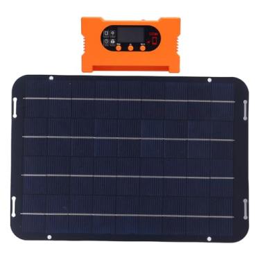 Imagem de Zhjvihx Kit de Painel Solar 12W 18V, Mantenedor de Carregador de Bateria Solar, Controlador de Carga de Atualização do Painel de Impermeabilização, Suporte de Montagem para o Barco RV