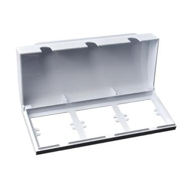 Imagem de IEUDNS Tampa de tomada à prova d'água de 3 vias, caixa de tomada de parede à prova de intempéries, capa de painel d'água para restaurante e armazém