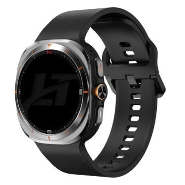 Imagem de Pulseira Silicone Lisa LTimports compativel com Galaxy Watch Ultra 47mm Sm-L705 / Sm-L705F (LT-Preto)