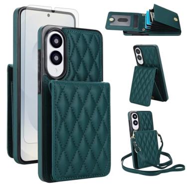 Imagem de Capa de celular para Samsung Galaxy S25 Edge 5G carteira celular com protetor de tela, compartimento para cartão de crédito, alça transversal e bloqueio de RFID S25Edge 25S S 25 25Edge 6,66 2025