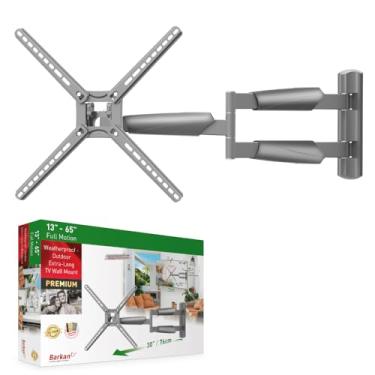 Imagem de Barkan Suporte de parede para TV externo de 76 cm de comprimento, articulação de movimento total de 33 a 165 cm - Suporte de tela plana/curva de 4 movimentos, suporta até 36 kg, extremamente