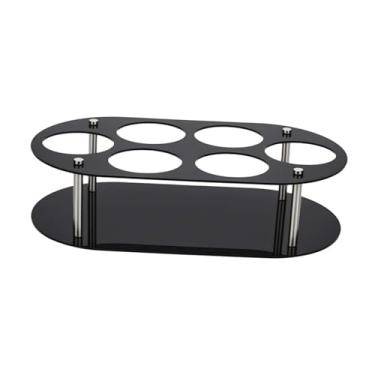 Imagem de KiBcsLic Suporte organizador para garrafas de água, suporte de acrílico para copos, organizador para armário de cozinha de mesa de 20, 30 onças, Preto