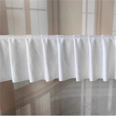 Imagem de Saia de mesa plissada branca, cortinas para cenário de casamento, toalhas de mesa para aniversário, banquete, palco, saia de seda, evento, festa, branco, A80cm x C300cm