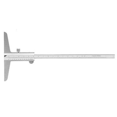 Imagem de Aço Inoxidável Profundidade Vernier Palier de Profundidade Os Medidores Vernier Paliper Com Escultura de Moagem Fina para o Processo de Máquinas (0-150mm)