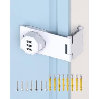 Imagem de Anobeyi Fechadura de armário com combinação, fechadura de porta de armário de arquivo bifold de 90 graus, travas mecânicas sem chave para gaveta de mesa de arquivo de escritório, armário, armário (1