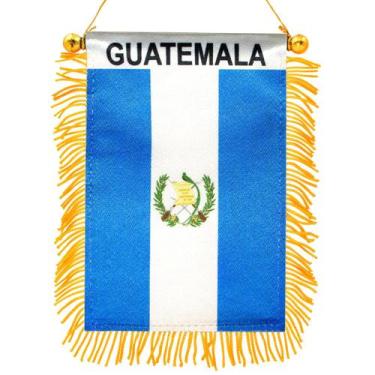 Imagem de Bandeira pendurada na janela Anley Guatemala Fringy 10x15cm com sucção