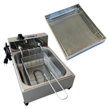 Imagem de Fritadeira Elétrica Industrial Cuba Inox Modelo Compacto 5 Litros com Escorredor M(220)