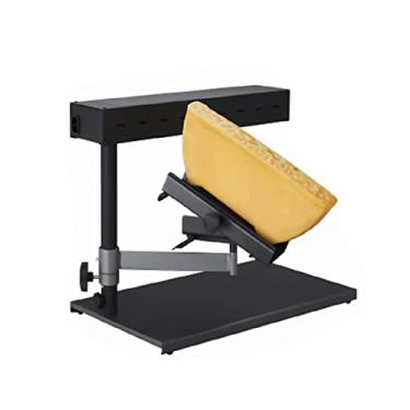 Imagem de YUEWO Raclette Cheese Melter Máquina de raclette elétrica comercial máquina de pratos suíça aquecedor de derretimento para meia roda de queijo nacho queijo fatiado ângulo ajustável