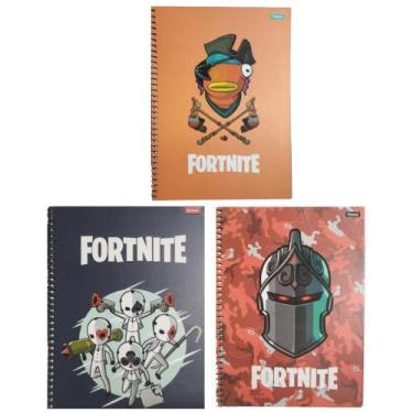Imagem de Caderno Escolar Universitário Espiral 240 Folhas Fortnite - Foroni