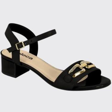 Imagem de Sandália Feminina Salto Bloco Slide Dourado Moleca 5259.880.14187-Feminino