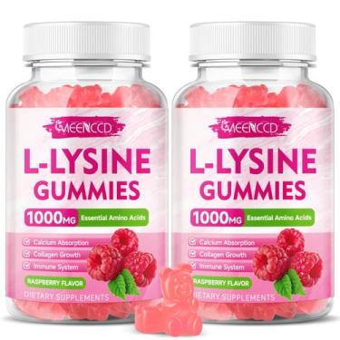 Imagem de Suplemento de gomas MEENCD L-Lisina 1000 mg para adultos e crianças - 
