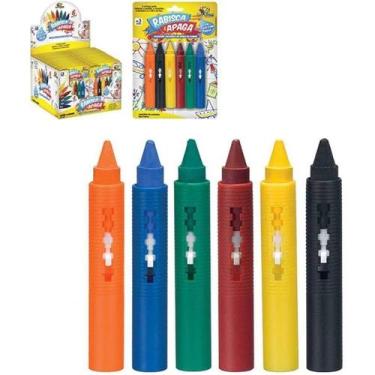 Imagem de Caneta Giz Rabisca e Apaga Com Agua 6 Cores Art Brink - ARTBRINK