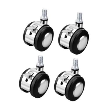 Imagem de KiBcsLic Rodízios Industriais de 4 X 2 Polegadas, Rodízios Giratórios Resistentes Ao Desgaste para Serviços Pesados ​​para Eletrodomésticos de Cozinha, Caixas, com freio, Tamanho real