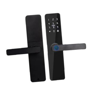 Imagem de IEUDNS Aplicativo de controle de fechadura de porta, cartão IC/senha/chave/teclado touchscreen, fechadura eletrônica com alavanca para dormitórios e quartos