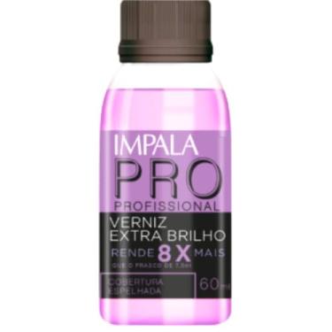 Imagem de Esmalte Base Verniz para Unhas Impala Pro Profissional Extra Brilho Cobertura Espelhada 60ml