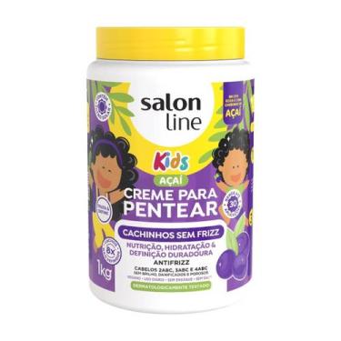 Imagem de Creme Para Pentear Açaí Kids Cachinhos sem frizz 1kg - SALON LINE
