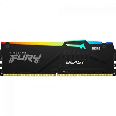 Imagem de Memória DDR5 Kingston Fury Beast, RGB, 16GB, 5600Mhz, Black