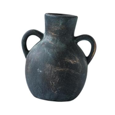 Imagem de IEUDNS Vaso de Cerâmica Rústico, Decoração de Exibição de Vaso, Suporte para Plantas, Vaso de Flores de Fazenda para Prateleira, Mesa, Entrada, Pla, Bronze