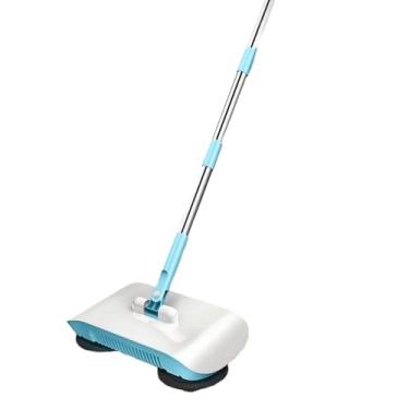 Imagem de Vassoura Mágica 3 em 1: Aspirador de Pó Vertical e Esfregão Rodo Giratório para Limpeza Prática (azul)