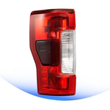 Imagem de Lanterna traseira compatível com 2017 2018 2019 Ford F250 F350 XLT Lariat lanterna traseira de halogênio com ponto cego kit de luzes de freio de seta traseiras com lâmpadas de substituição OEM