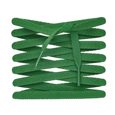 Imagem de LitLaces - Cadarços de algodão plano de substituição para tênis Air Jordan 1, 2, 3 e atléticos com pontas, Verde pinheiro, 63"/160cm