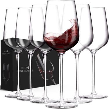 Imagem de Conjunto de taças de vinho AILTEC Crystal Glass com haste, 560 ml, pac