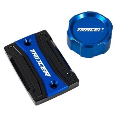 Imagem de Tampa do reservatório de fluido de freio dianteiro traseiro compatível com Tracer 900 7 700 GT 7gt 900gt 700gt 7/gt Tracer MT09 MT07 (tampas azuis)