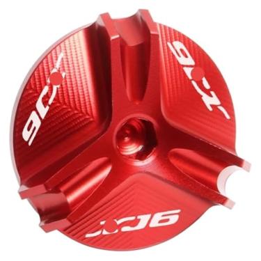 Imagem de Tampa de enchimento de óleo de motor de motocicleta CNC liga de alumínio acessórios de proteção compatíveis com Y&AMAHA XJ6 XJ6N DIVERSION (vermelho)