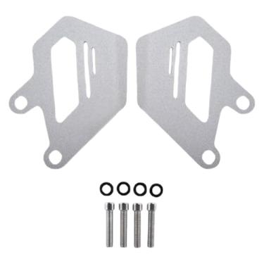 Imagem de Acessórios de modificação de motocicleta Pinça de freio dianteiro Manga protetora antiqueda compatível com F750GS F850GS 2018-2019 (prata)