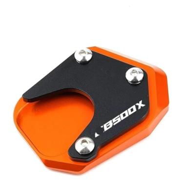 Imagem de BYYINGSUS Compatível com CB500X CB 500 X CB 500X 2013-2022 2021 2020 Acessórios de motocicleta Suporte lateral para pé Ampliar Pad & Valve Caps (Laranja)