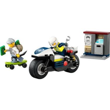Imagem de Lego city perseguição com mota da polícia - lego 60455