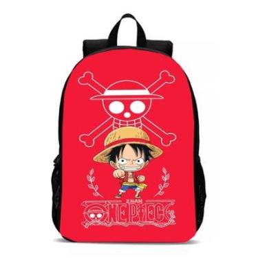 Imagem de Mochila Bolsa Escolar Modelo Anime Pirata Luffy e o Chapeu de Palha-Unissex