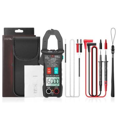 Imagem de Alicate Amperímetro Digital Profissional ANENG ST206 com NFe, Preto