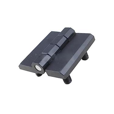 Imagem de Dobradiça tipo parafuso preto/cromado brilhante dobradiça de armário porta e janela dobradiça indústria armário caixa de distribuição de energia dobradiças 2 peças (B 40 x 40 x 5)