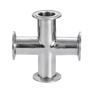 Imagem de 3/4'' 1'' 1'' 1.5'' 2'' 5'' Tubo OD 19-51 mm Aço Inoxidável 4 Way Cross Fitting Ferrule OD 50,5mm-64 mm Fit 1,5'' 2'' Tri-clamp (25 mm x Virola 50,5)
